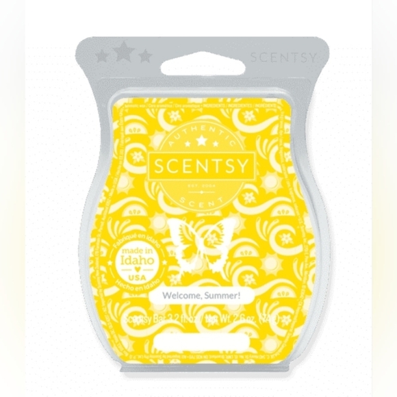Scentsy Welcome Summer! Yellow Refreshing Watermelon Lush Plumeria Tropical Wax - Picture 1 of 4